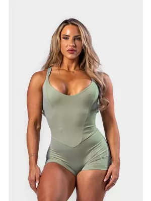 Fitnes kombinezon za oblikovanje STRONG BEAUTY 427 SVIJETLO ZELENI Nebbia