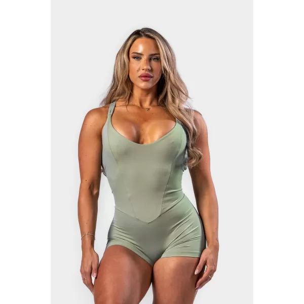  Fitnes kombinezon za oblikovanje STRONG BEAUTY 427 SVIJETLO ZELENI Nebbia 