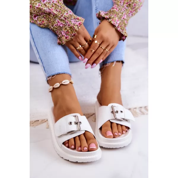  Modne ženske papuče BIG STAR JJ274A309 WHITE Big Star Shoes 