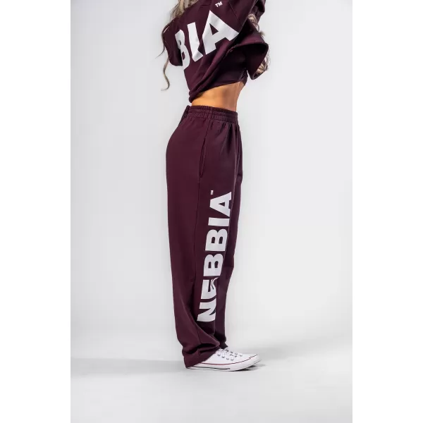 Široke široke trenirke BOYFRIEND STYLE 432 TAMNOCRVENA Nebbia 